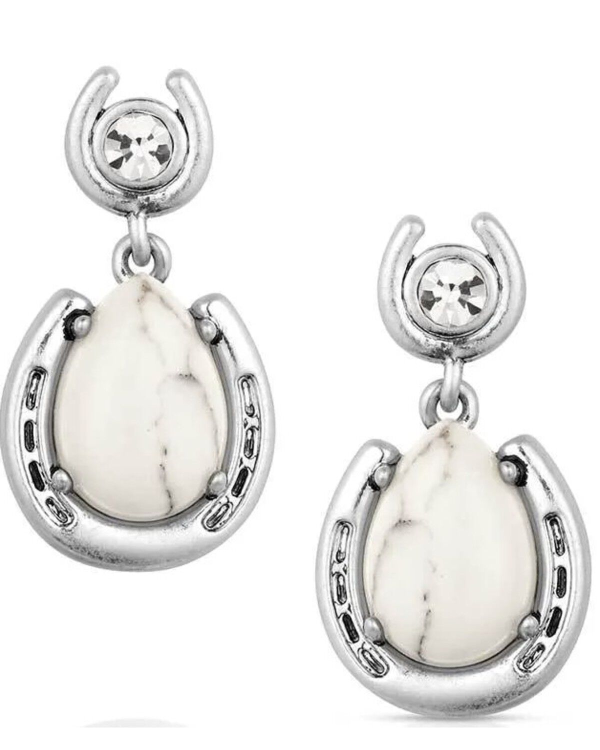 Image #1 - Montana Silversmiths Women's Pure Luck Earrings, Silver, hi-res