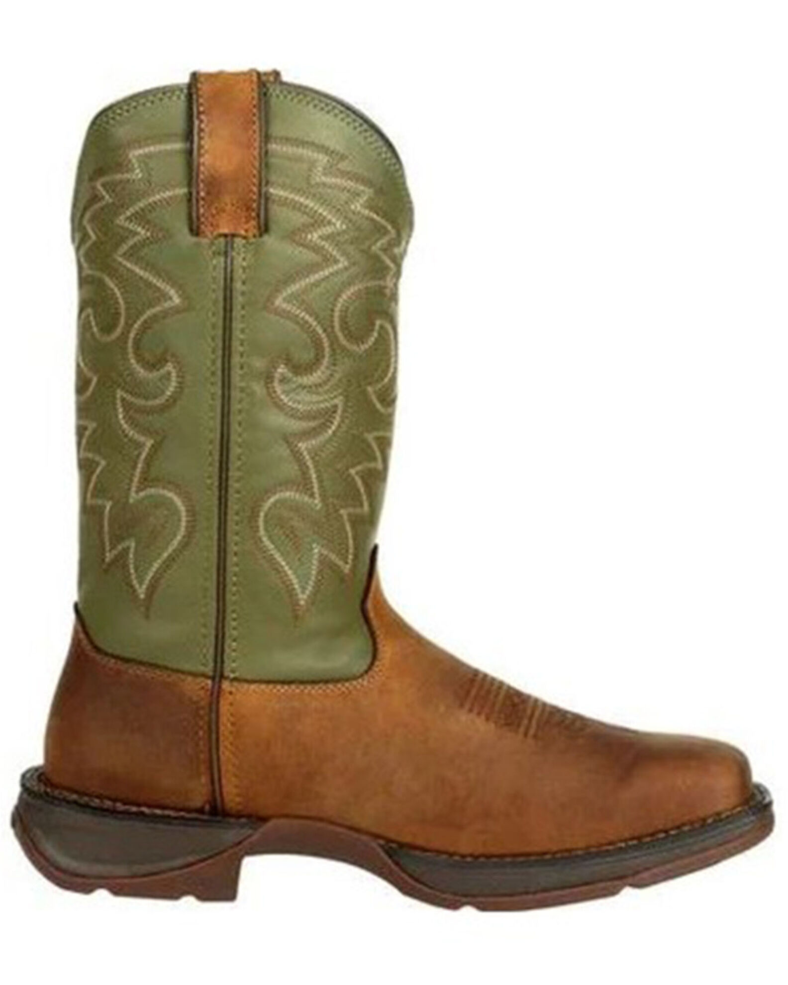 Image #3 - Durango Men's Rebel Western Performance Boots - Broad Square Toe, Coffee, hi-res
