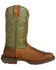 Image #3 - Durango Men's Rebel Western Performance Boots - Broad Square Toe, Coffee, hi-res