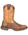 Image #2 - Durango Men's Ultralite Western Boots - Broad Square Toe, Brown, hi-res
