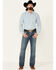 Ariat Men's Jurlington Long Sleeve Snap Western Shirt , Blue, hi-res