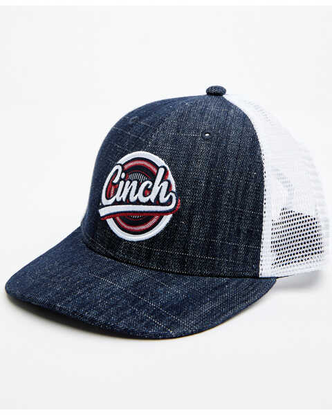 Cinch Men's Embroidered Circle Logo Ball Cap , Navy, hi-res