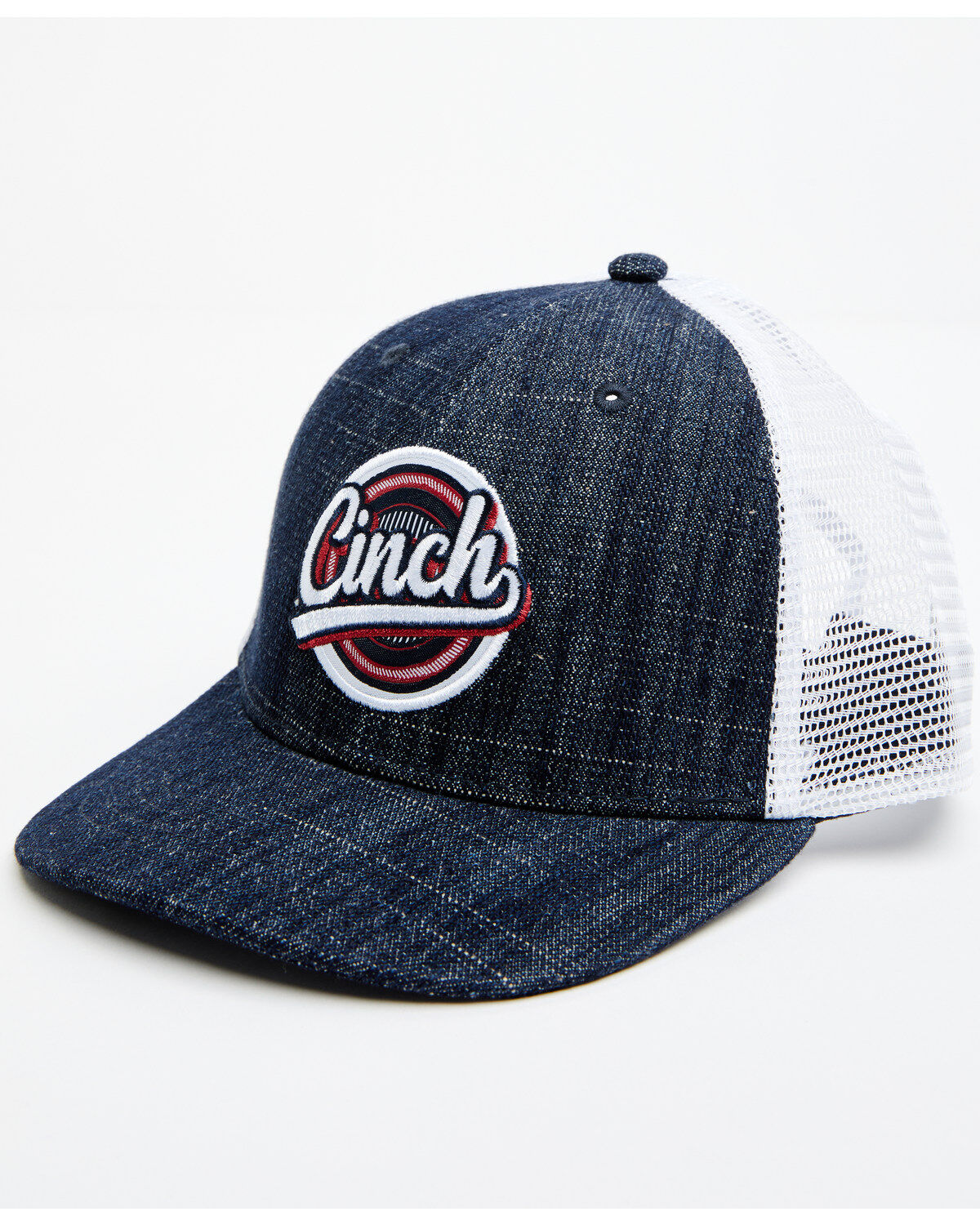 Image #1 - Cinch Men's Embroidered Circle Logo Ball Cap, Navy, hi-res