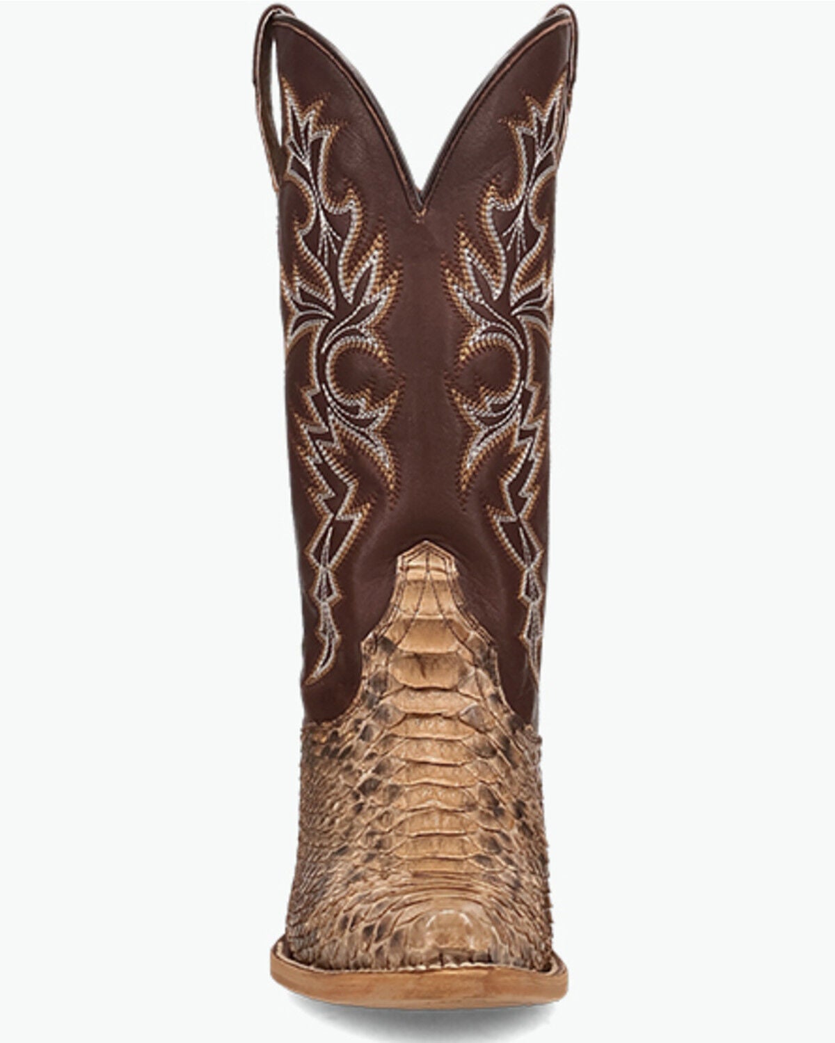 Image #4 - Dan Post Women's Exotic Python Western Boots - Snip Toe, Brown, hi-res