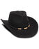 Nikki Beach Women's Black Marti Wool Felt Western Hat , Black, hi-res