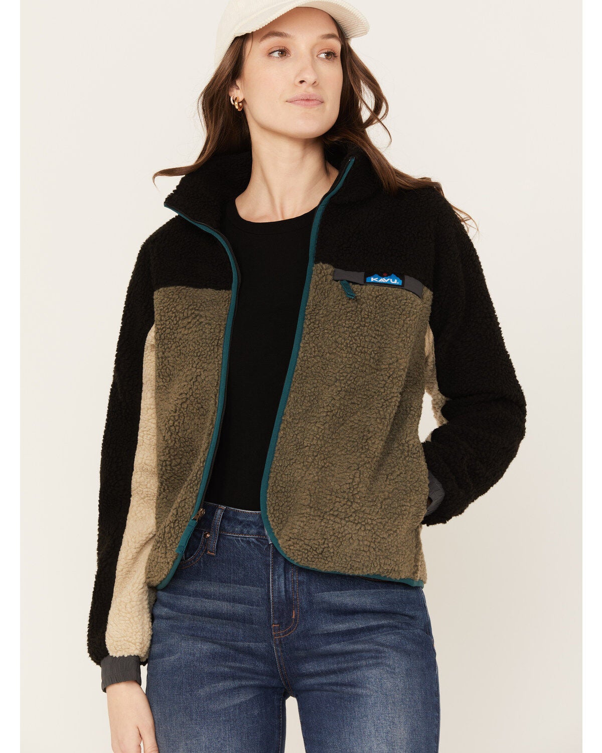 KAVU Women's Ozette Sherpa Fleece Vest - Mellow Daisy