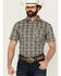 Image #1 - Gibson Men's Queen of Spades Medallion Print Short Sleeve Button-Down Western Shirt, Tan, hi-res