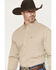 Image #2 - George Strait by Wrangler Men's Plaid Print Long Sleeve Button-Down Stretch Western Shirt, Brown, hi-res