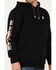 RANK 45® Men's Smoke On Striped Logo Sleeve Hooded Sweatshirt , Black, hi-res