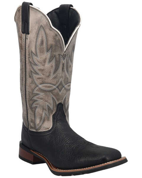 Laredo Men's Isaac Western Boots - Wide Square Toe, Black, hi-res