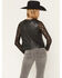 Image #4 - Mauritius Leather Women's Boot Barn Exclusive Star Studded Button Front Vest, Black, hi-res