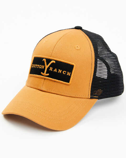 Changes Men's Rectangular Dutton Ranch Logo Baseball Hat, Brown, hi-res