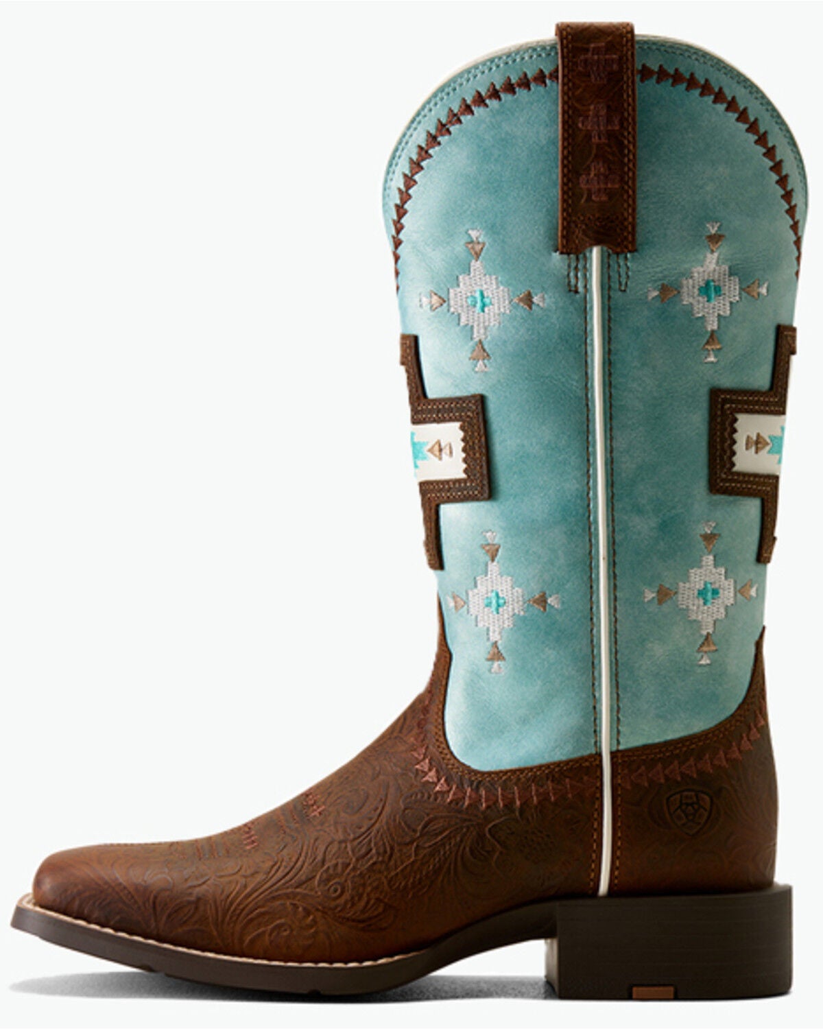 Image #2 - Ariat Women's Round Up Cantina Performance Western Boots - Broad Square Toe, Brown, hi-res