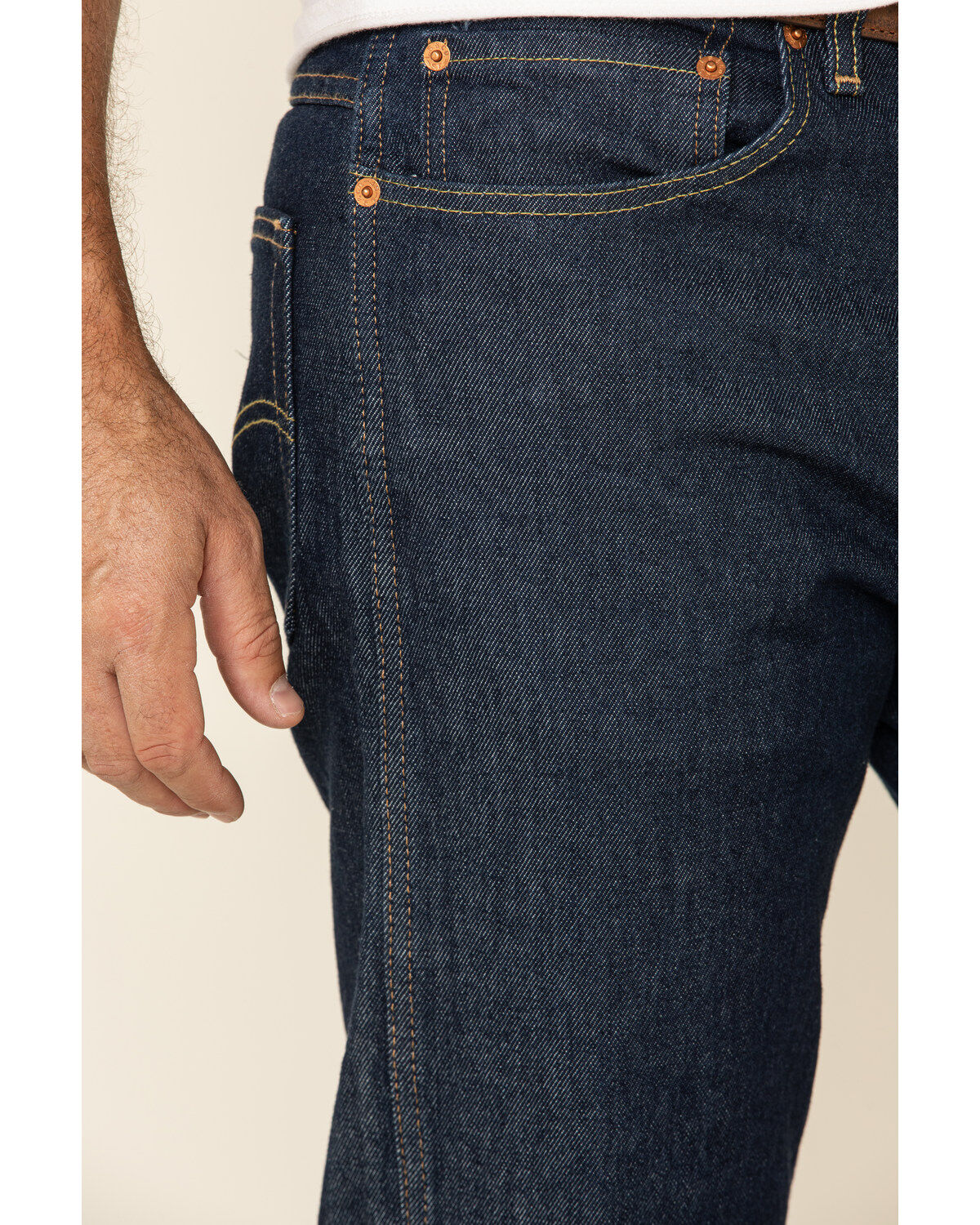 Image #3 - Levi's Men's On That Mountain Dark Stretch Regular Straight Leg Jeans, Blue, hi-res