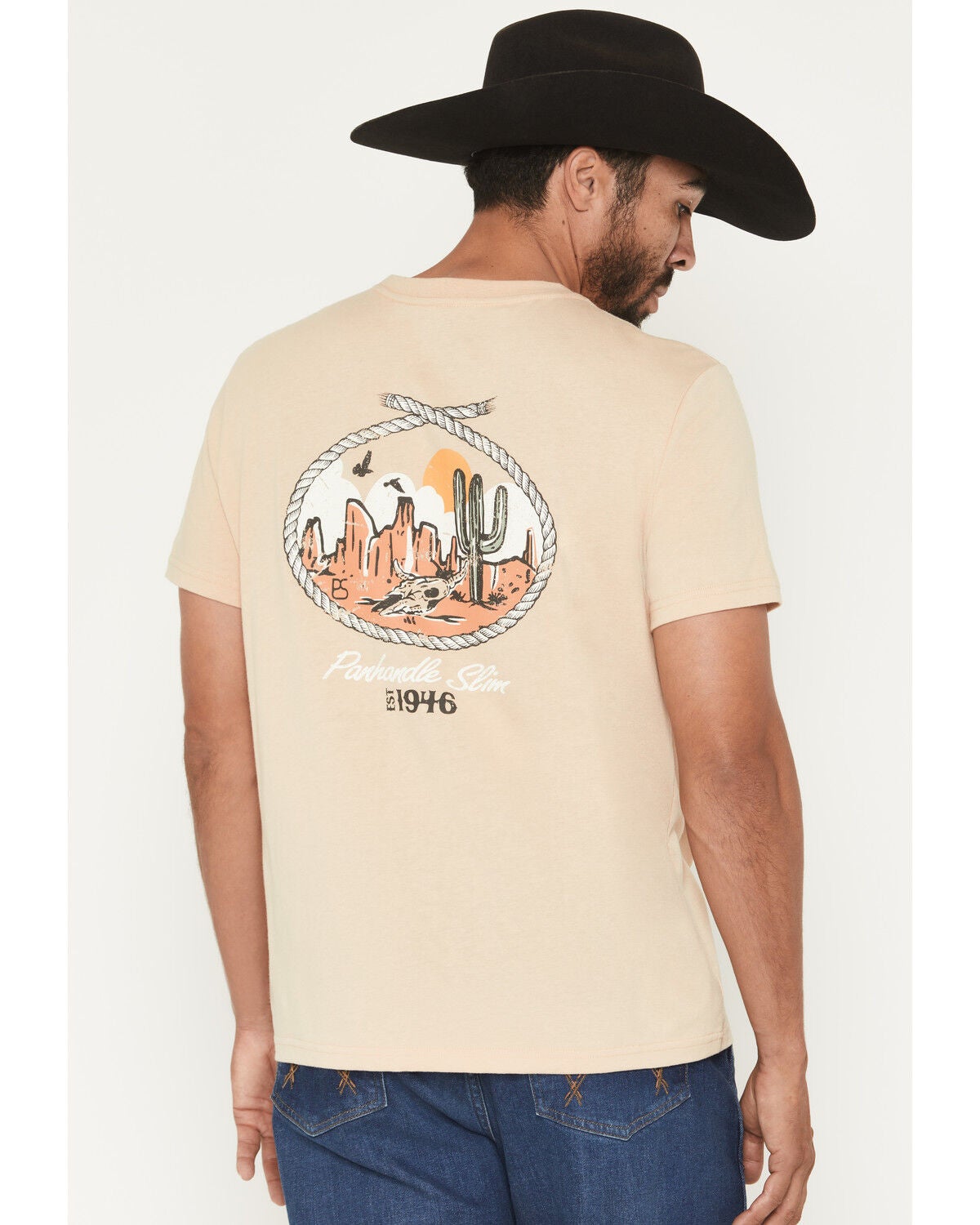 Panhandle Slim Men's Desert Short Sleeve Graphic T-Shirt, Taupe, hi-res
