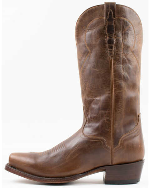 Image #3 - El Dorado Men's 13" Distressed Western Boots - Square Toe, Chocolate, hi-res