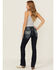 Image #1 - Grace in LA Women's Dark Wash Mid Rise Geo Pocket Bootcut Stretch Denim Jeans, Dark Wash, hi-res