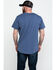 Image #2 - Hawx Men's Pocket Crew Short Sleeve Work T-Shirt - Tall , Heather Blue, hi-res