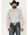 Image #1 - Wrangler X Cody Johnson Men's Striped Long Sleeve Button-Down Western Shirt, Grey, hi-res