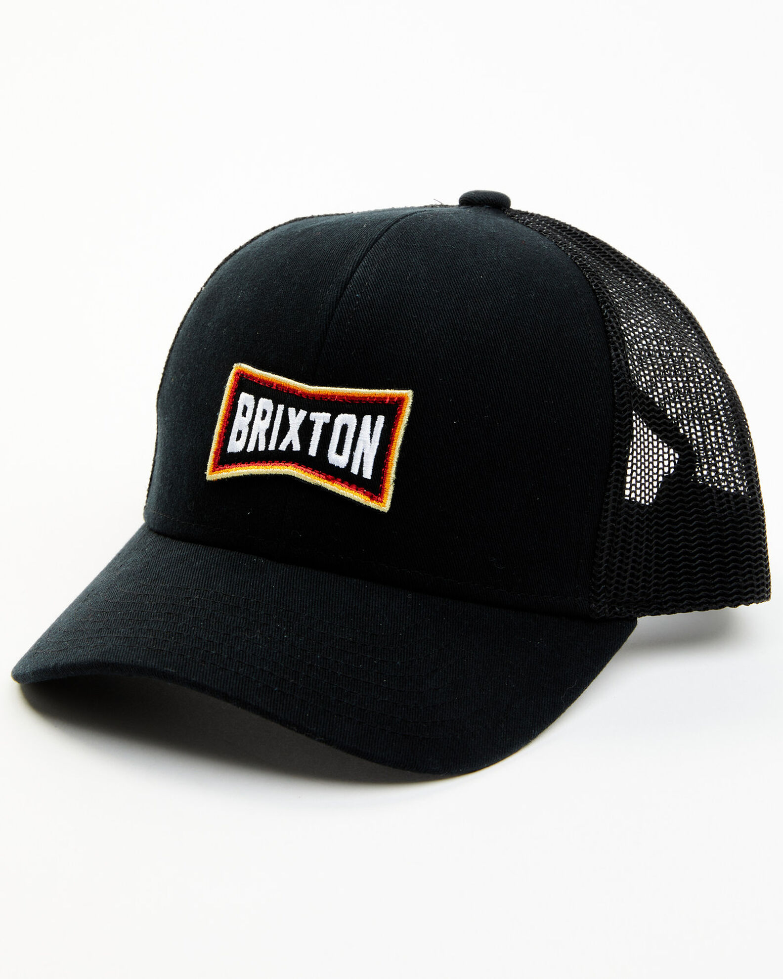 Image #1 - Brixton Men's Truss Logo Ball Cap, Black, hi-res