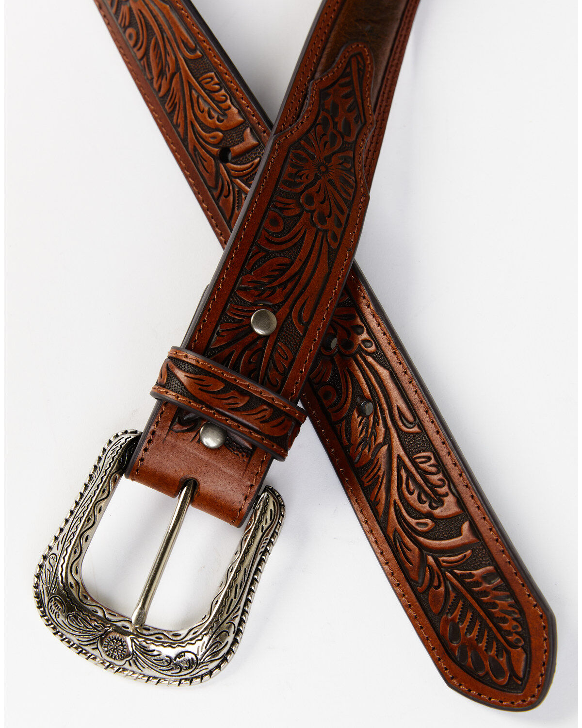 Product Name:  Cody James Men's Ostrich Print Tooled Belt