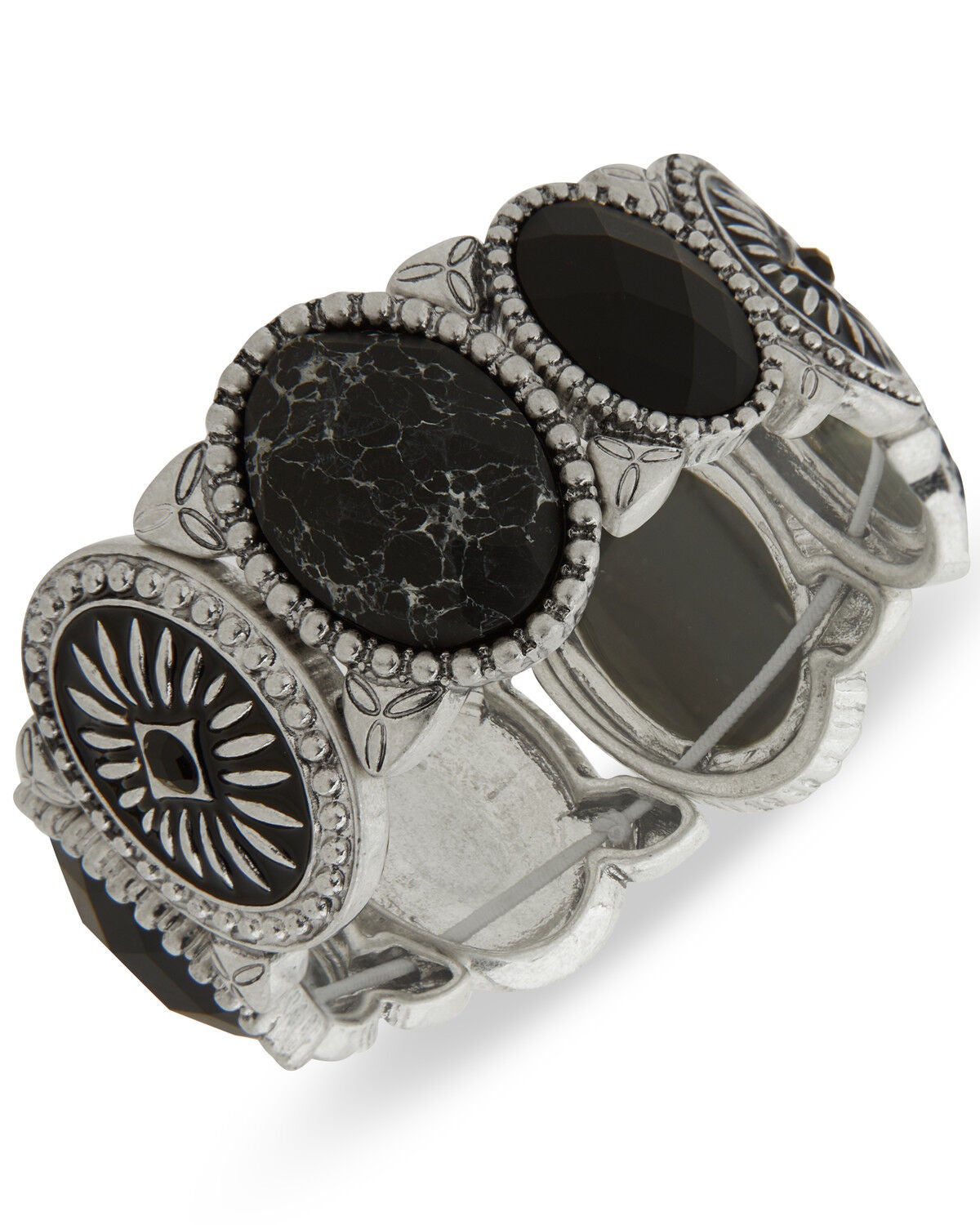 Image #1 - Lainey Wilson Women's Stone Stretch Bracelet, Black, hi-res
