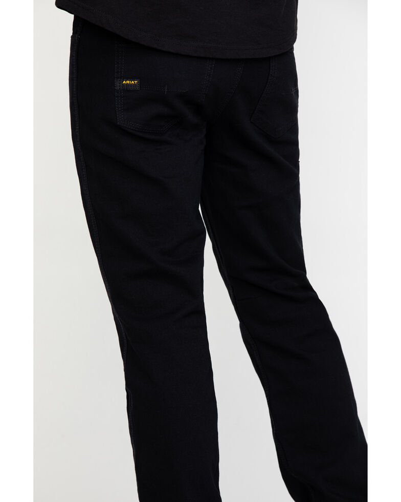 Ariat Men S Black Rebar M4 Made Tough Durastretch Straight Leg