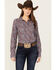 Image #1 - Cinch Women's ARENAFLEX® Paisley Print Long Sleeve Button-Down Western Shirt, Burgundy, hi-res