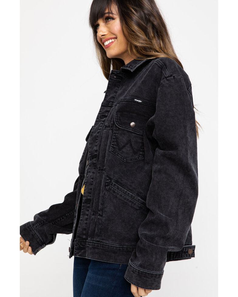 Wrangler Modern Women S Embroidered Back Denim Jacket Boot Barn
