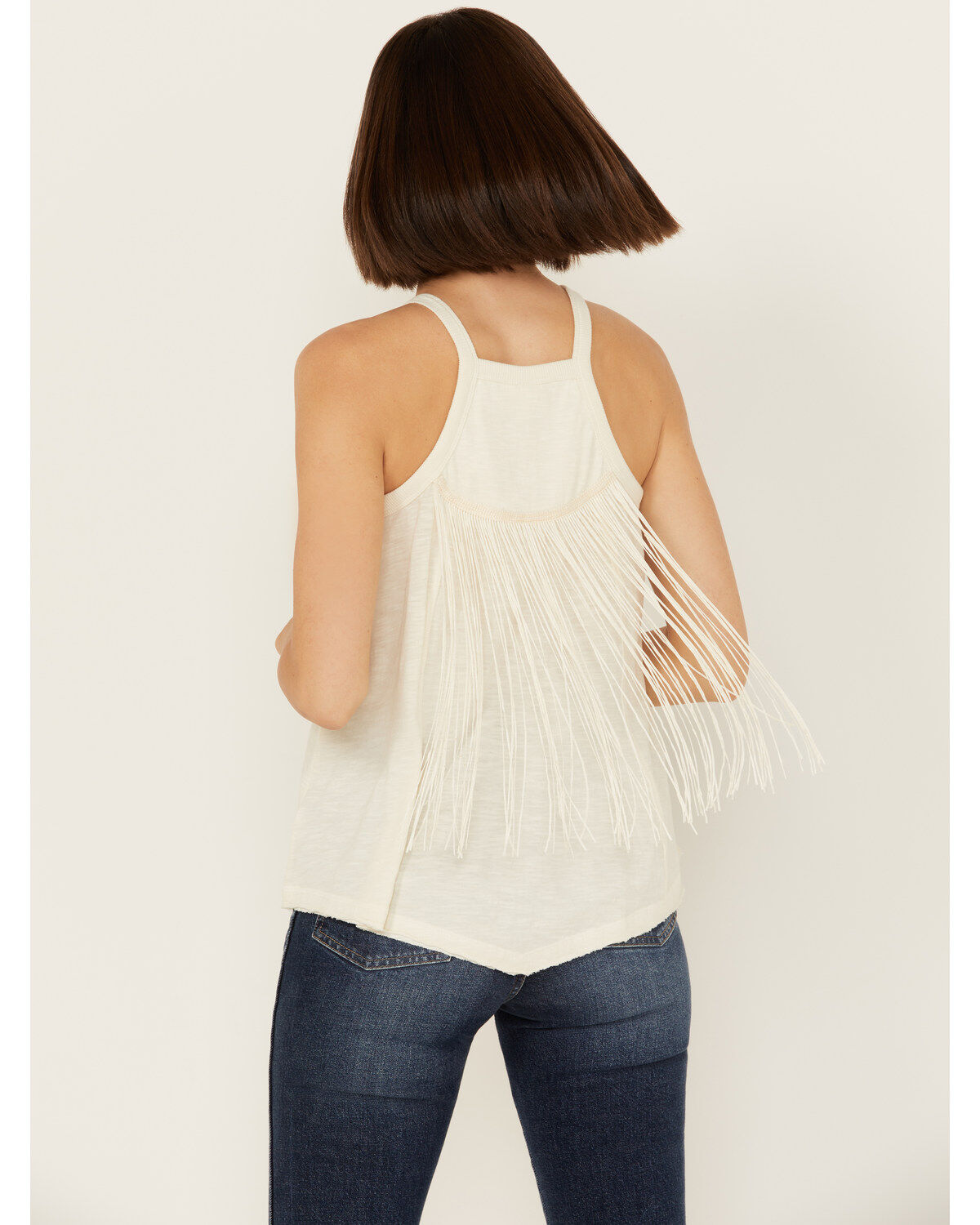 Image #4 - Shyanne Women's High Neck Tank, Cream, hi-res