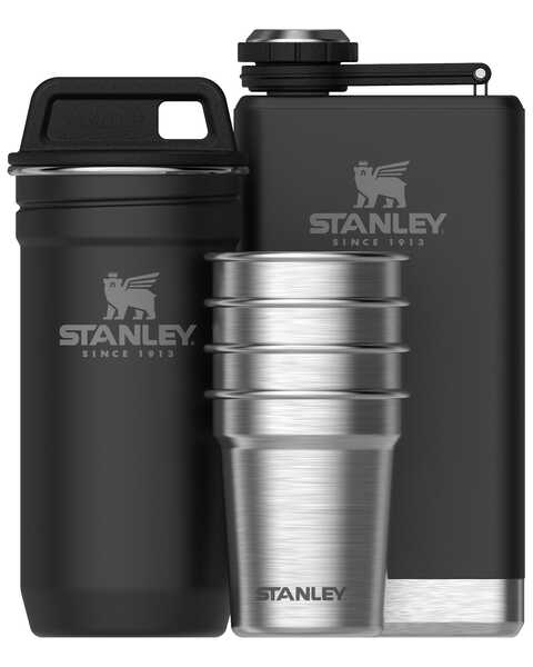 Image #2 - Stanley Black Adventure Shot Glass & Flask Set, Black, hi-res