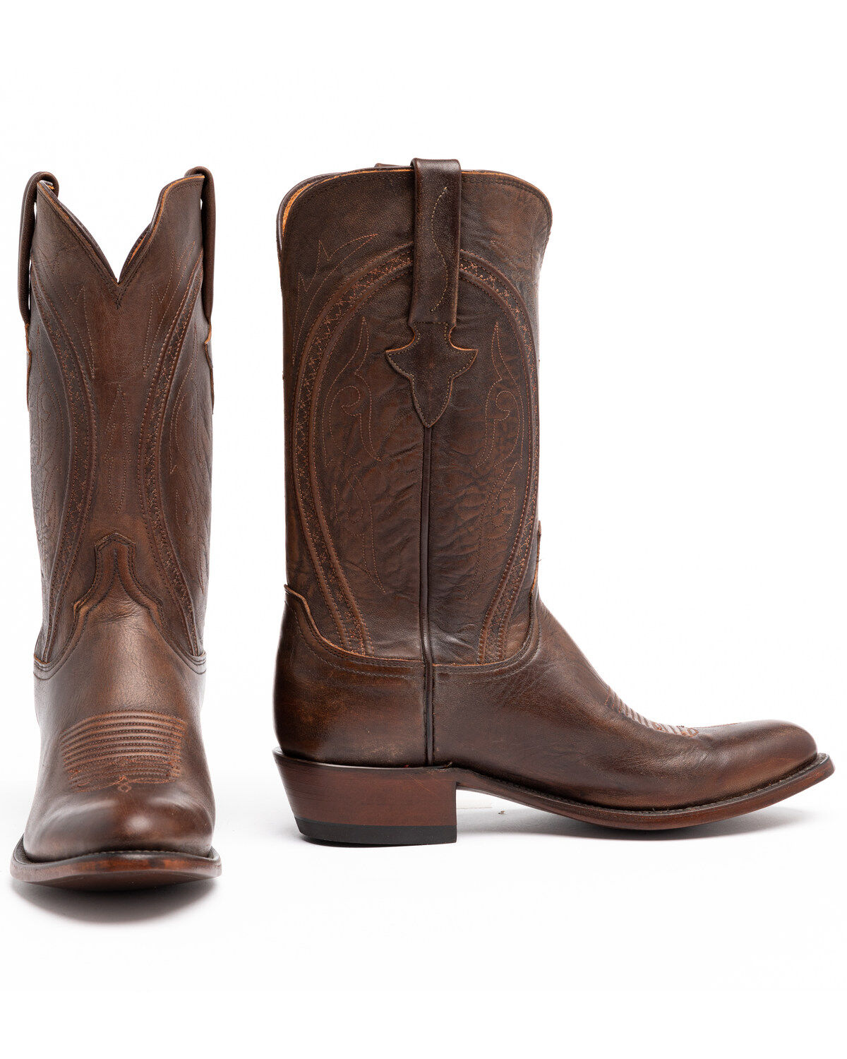 Image #1 - Lucchese Handmade Clint Heirloom Mad Dog Goat Boots- Round Toe, , hi-res