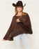 Image #1 - Wild Moss Women's Solid Mesh Poncho Top, Brown, hi-res