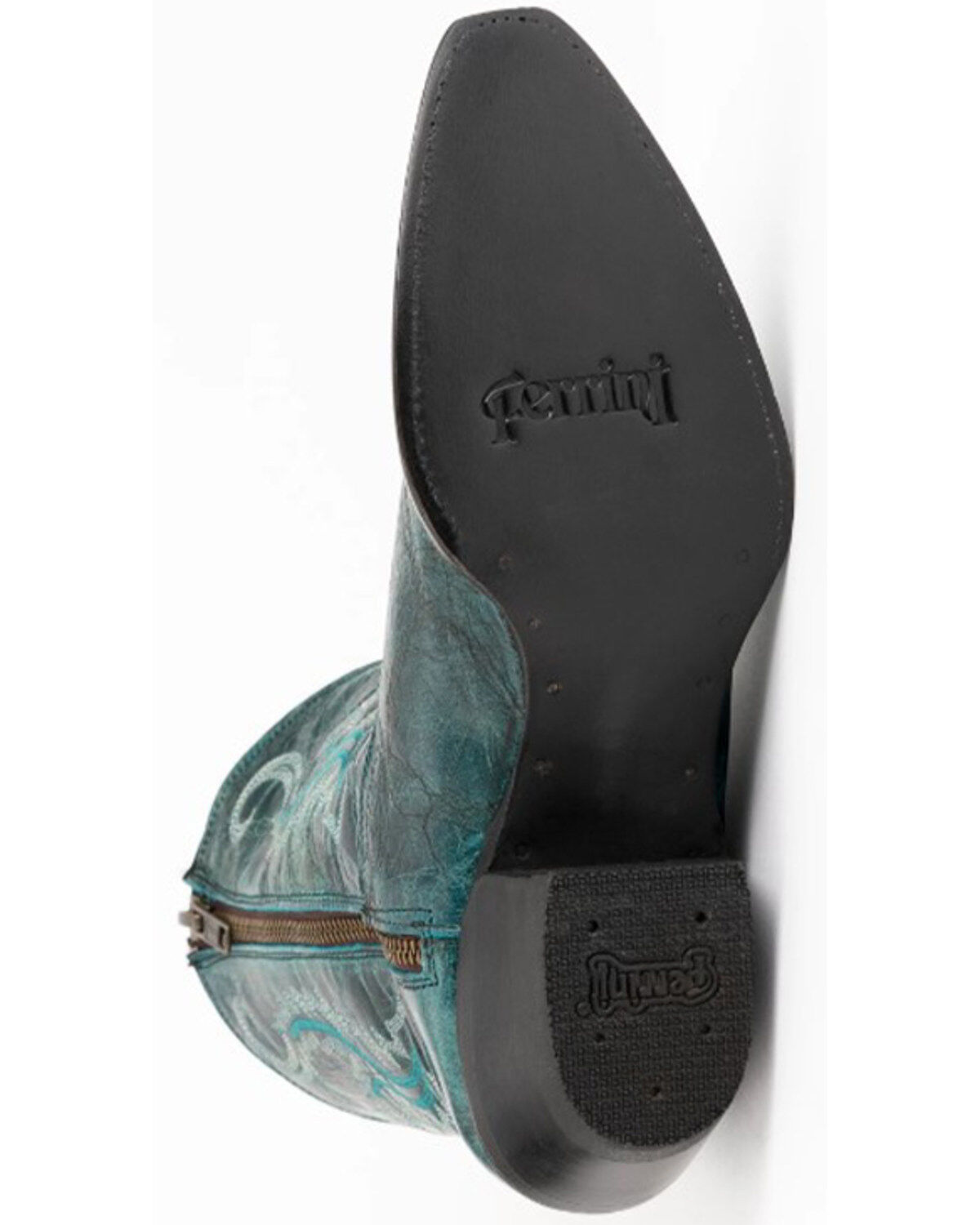 Image #6 - Ferrini Women's Molly Western Boots - Snip Toe, Teal, hi-res