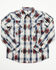 Image #1 - Cody James Toddler Boys' Zion Sunset Plaid Print Long Sleeve Snap Western Shirt, Red, hi-res