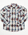 Image #1 - Cody James Toddler Boys' Zion Sunset Plaid Print Long Sleeve Snap Western Shirt , Red, hi-res