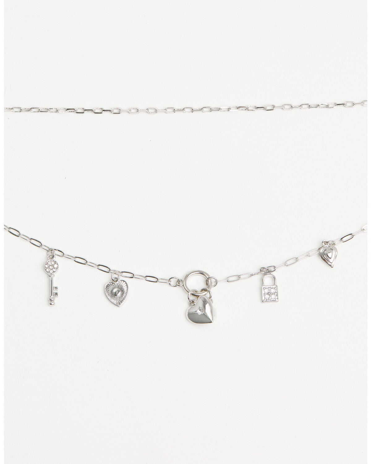 Image #1 - Shyanne Women's Heart And Pearl Charm Layered Necklace, Silver, hi-res