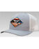 Image #1 - Ropesmart Men's Light Gray Serape Embroidered Diamond Patch Mesh-Back Ball Cap, Grey, hi-res