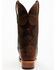 Dan Post Men's Embossed Star & Studded Basketweave Western Leather Boots - Snip Toe, Brown, hi-res