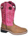Smoky Mountain Girls' Tracie Western Boots - Square Toe, Brown/pink, hi-res