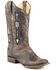 Image #1 - Roper Women's Arrows Square Western Boots - Broad Square Toe, Brown, hi-res