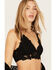 Shyanne Women's Floral Lace Bralette, Black, hi-res