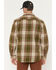 Image #4 - Carhartt Men's Heavyweight Plaid Print Long Sleeve Button-Down Flannel Shirt, Green/brown, hi-res