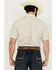 Image #3 - Gibson Men's Vintage Vibe Geo Print Short Sleeve Button-Down Western Shirt, Ivory, hi-res