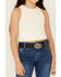 Image #3 - Fornia Girls' Floral High Neck Tank Top, White, hi-res