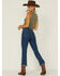 Image #4 - Just Black Denim Women's Denim Dark Wash Kick Flare Jeans, Dark Wash, hi-res