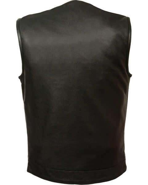 Image #2 - Milwaukee Leather Men's Collarless Club Style Vest - Big 3X, Black, hi-res