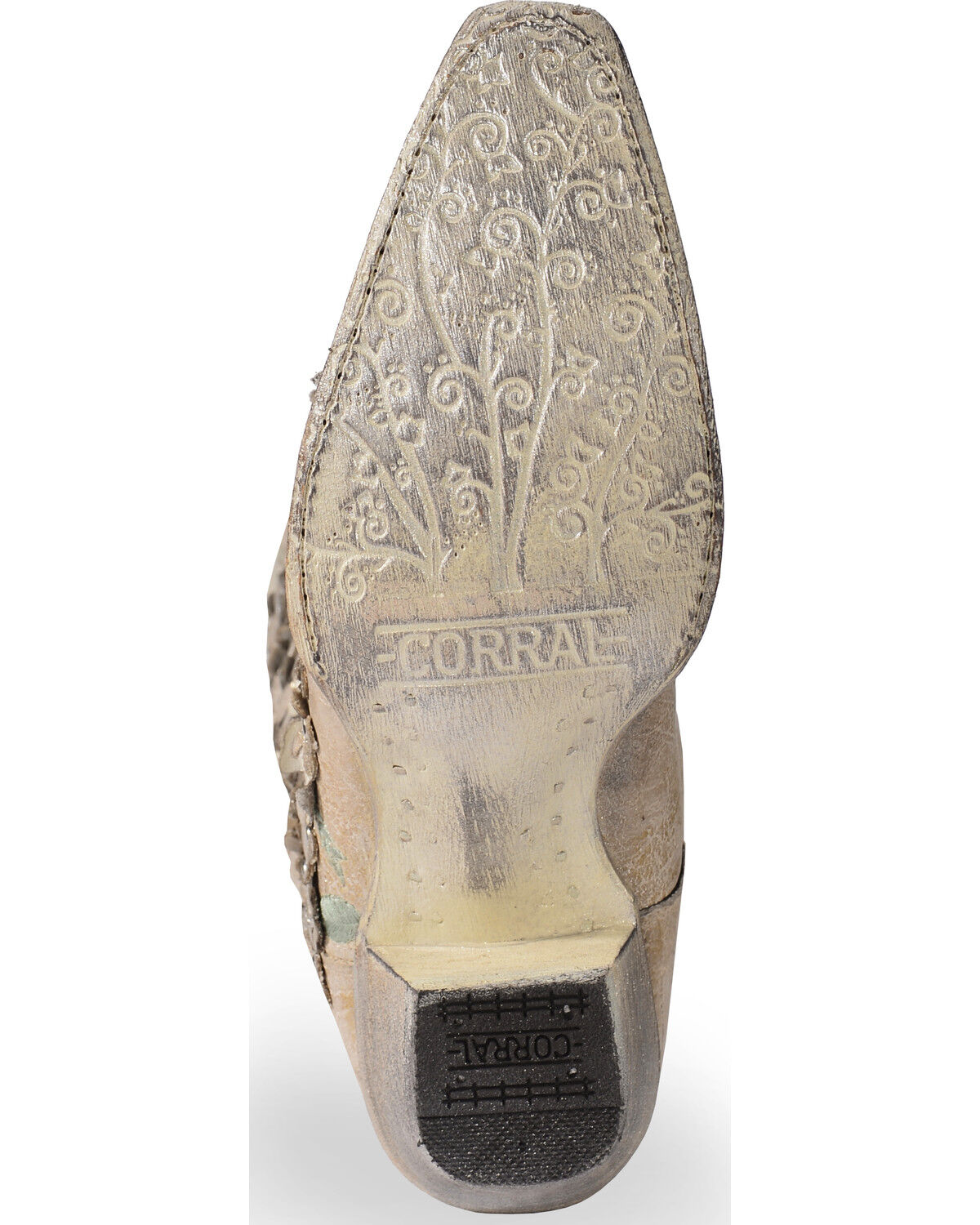Image #6 - Corral Women's Floral Overlay Embroidered Stud and Crystals Western Boots - Snip Toe, , hi-res