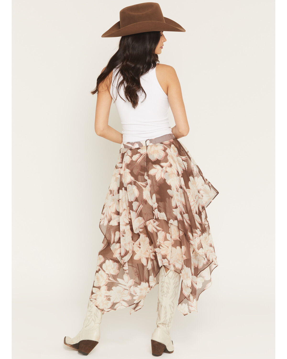 Shyanne Women's Floral Tiered Midi Skirt