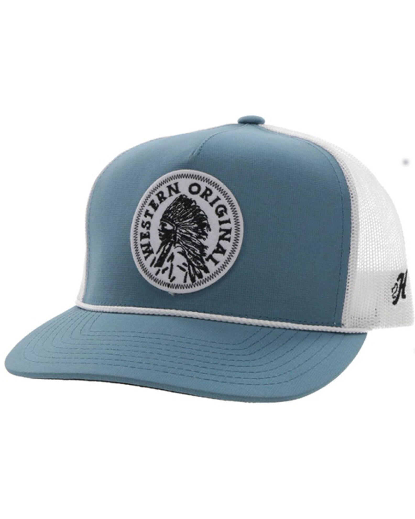 Hooey Men s Quanah Round Patch Mesh Back Trucker Cap Pueblo Mall